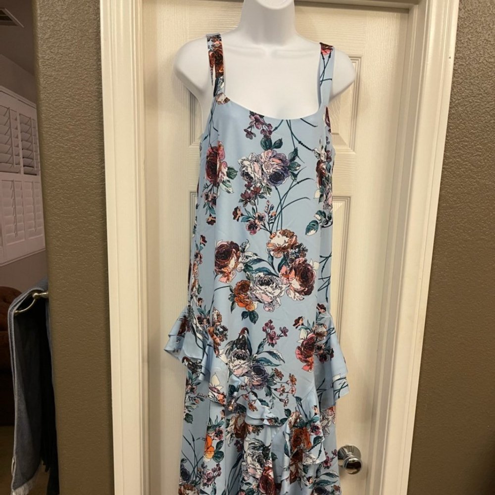 Cooper Street blue flower print dress